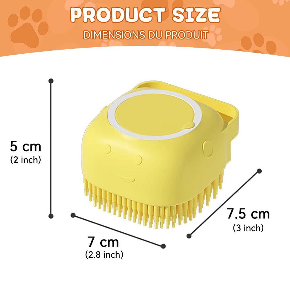 Ultimate Dog Bathing Brush: Spa-Quality Massage & Shampoo Dispenser for Pups and Kitties!